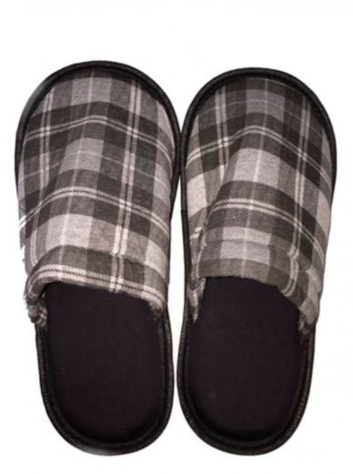 Pantufa Xadrez Preta Masculina
