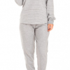 Pijama Feminino - Moletinho - Cinza, Médio