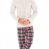 Pijama Masculino Xadrez - Mescla Pérola