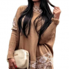 Poncho Feminino - Casaco de Inverno - Caramelo