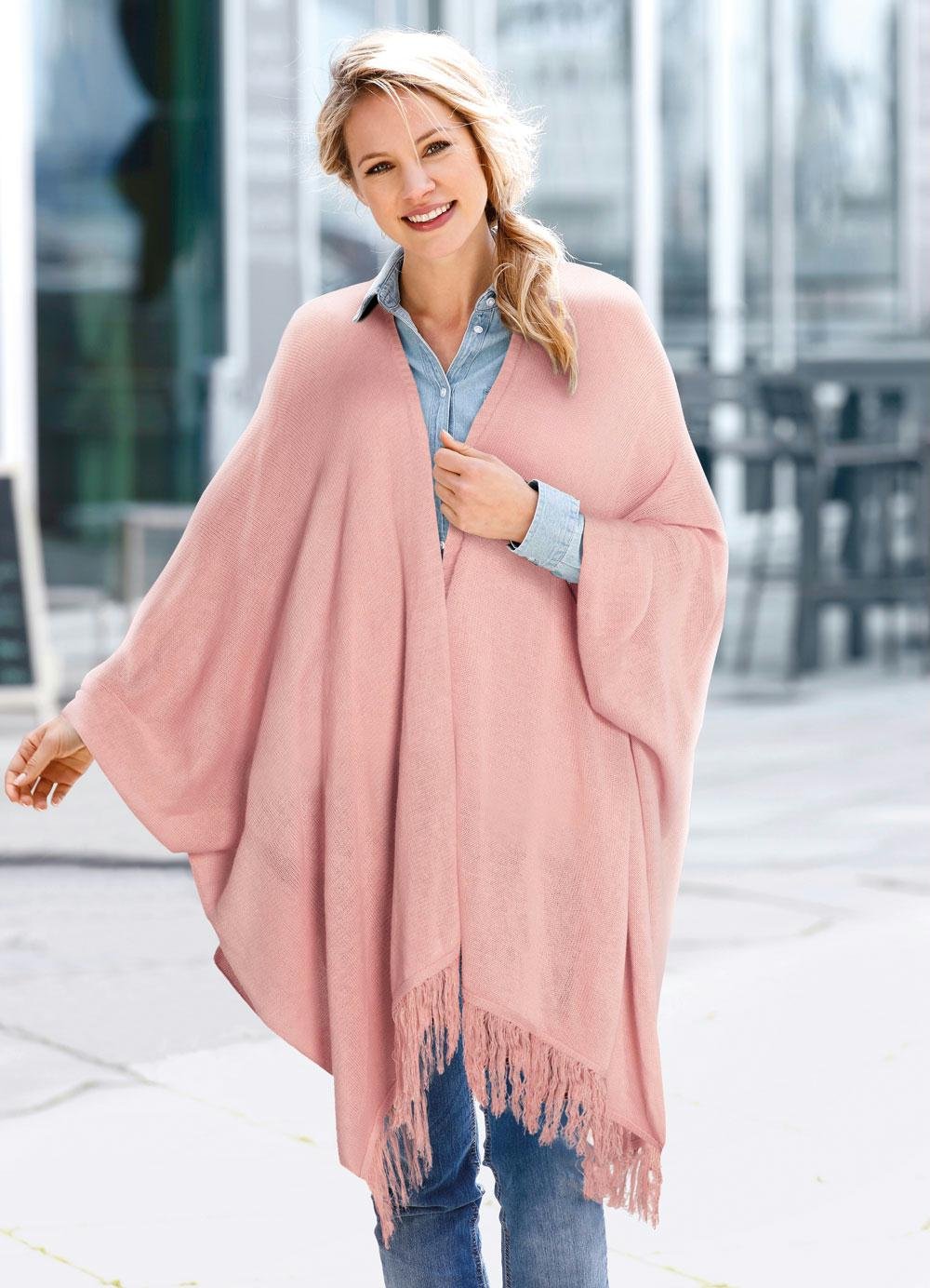 Poncho com Franjas