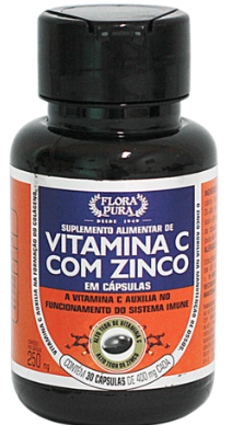 Vitamina C com Zinco - 400 mg